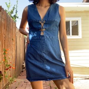 Tie-Up jean Dress